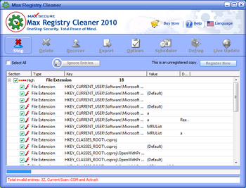 Max Registry Cleaner screenshot