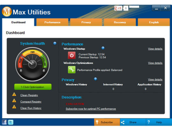 Max Utilities screenshot
