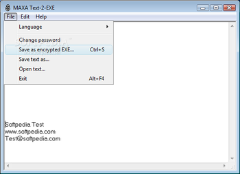 MAXA Text-2-EXE screenshot