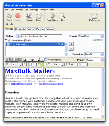 MaxBulk Mailer screenshot 2