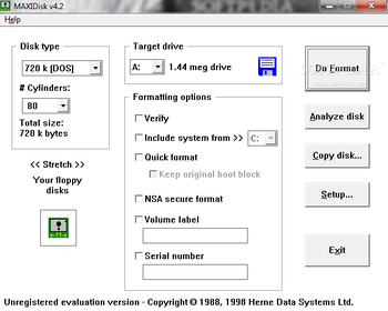 MAXI Disk screenshot