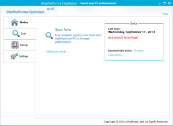 MaxPerforma Optimizer screenshot