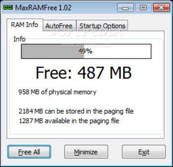 MaxRAMFree screenshot