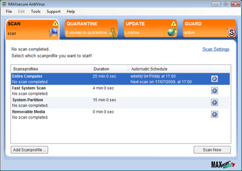 MAXsecure AntiVirus screenshot 2