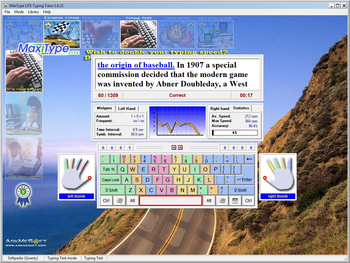 MaxType LITE Typing Tutor screenshot