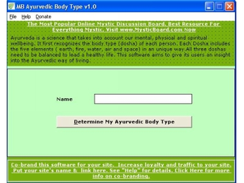 MB Ayurvedic Body Type screenshot