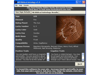 MB Biblical Astrology screenshot