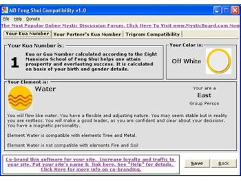 MB Feng Shui Compatibility screenshot