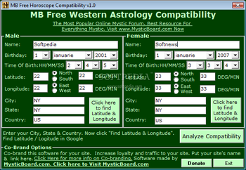MB Free Horoscope Compatibility screenshot