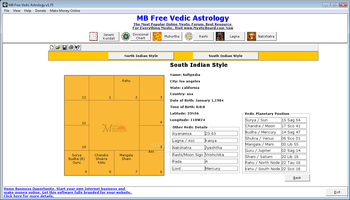 MB Free Vedic Astrology screenshot 3