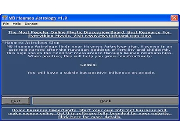 MB Haumea Astrology screenshot