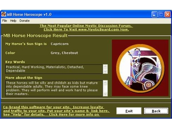 MB Horse Horoscope screenshot