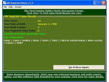 MB Magickal Name screenshot