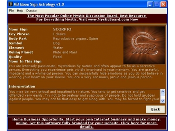 MB Moon Sign Astrology screenshot