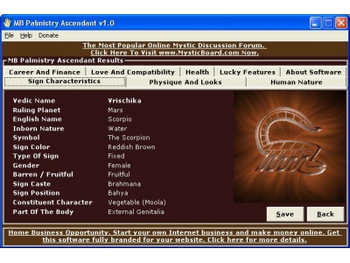 MB Palmistry Ascendant screenshot