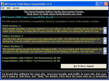 MB Parent-Child Name Compatibility screenshot