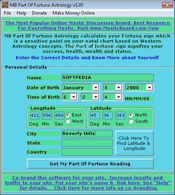MB Part Of Fortune Astrology screenshot