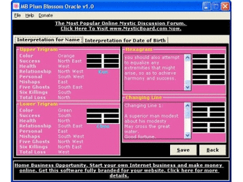 MB Plum Blossom Oracle screenshot