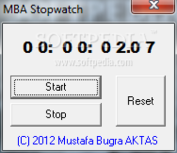 MBA Stopwatch screenshot