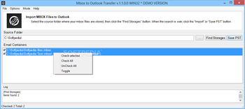 Mbox to Outlook Transfer screenshot