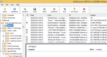 MBOX to Zimbra Wizard screenshot