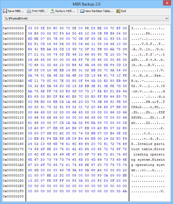 MBR Backup screenshot