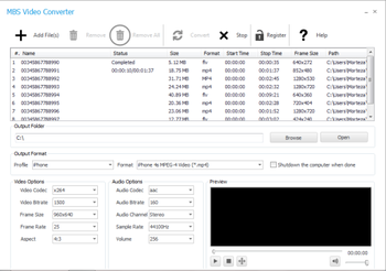 MBS iPod Video converter screenshot