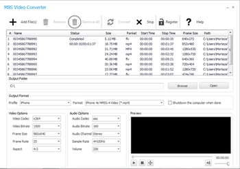 MBS Video Converter screenshot