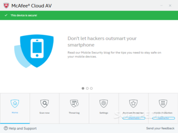 McAfee Cloud AV screenshot