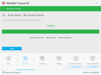 McAfee Cloud AV screenshot 2