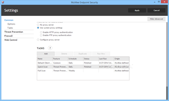 McAfee Endpoint Security screenshot 10