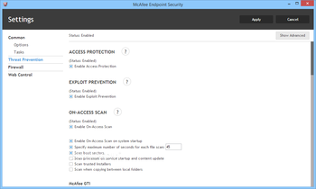 McAfee Endpoint Security screenshot 11