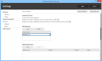 McAfee Endpoint Security screenshot 16