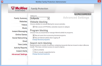 McAfee Family Protection screenshot 10