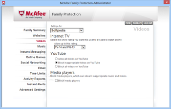McAfee Family Protection screenshot 5