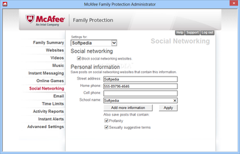 McAfee Family Protection screenshot 7