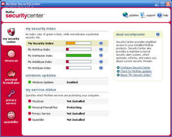 McAfee Firewall screenshot