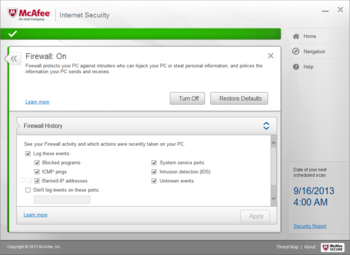 McAfee Internet Security screenshot 16