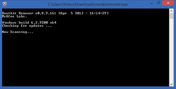McAfee Rootkit Remover screenshot