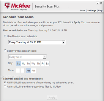 McAfee Security Scan Plus screenshot 2