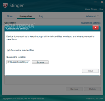 McAfee Stinger screenshot 2