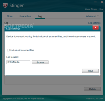 McAfee Stinger screenshot 3