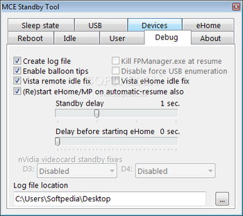 MCE Standby Tool screenshot 4