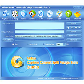 McFunSoft Video Capture/Convert/Split/Merge/Burn Studio screenshot