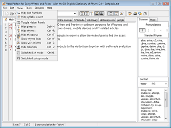 McGill English Dictionary of Rhyme with VersePerfect screenshot 2