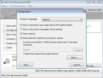MCS CPU Benchmark 2008 screenshot 2