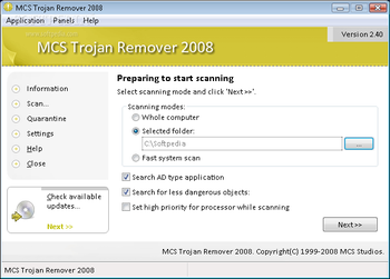 MCS Trojan Remover 2008 screenshot