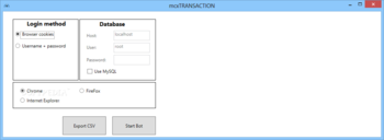 mcxTRANSACTION screenshot