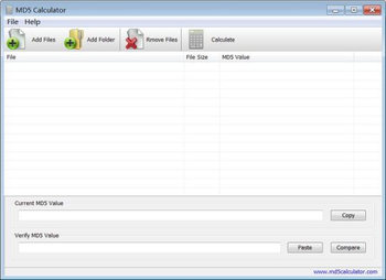 MD5 Calculator screenshot