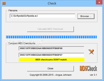 MD5 Check screenshot